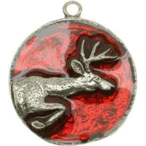  Elk Pewter Pendant, Red Arts, Crafts & Sewing
