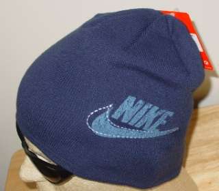 NWT Mens Nike OLD SCHOOL LOGO Skully NAVY Beanie Hat Skate Hurley DC 