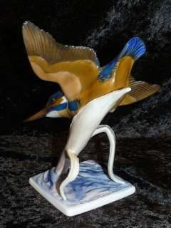 Seltene Rosenthal Figur, Eisvogel von Heidenreich. Liebevolle 