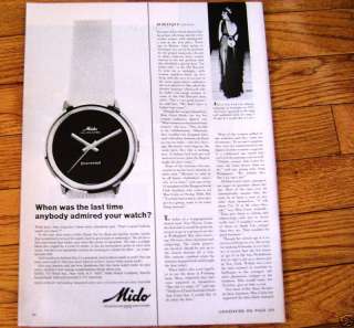 1966 Mido Oceanstar Jet Watch Ad  