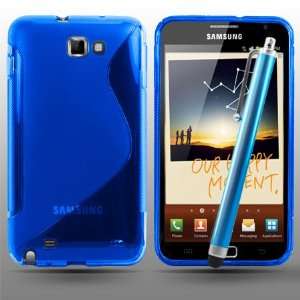  Blue S Line Wave Gel Case Samsung Galaxy Note i9220 