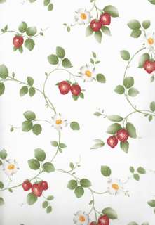 Erdbeer Tapeten Küchen Tapete Vinyl auf Vlies 53205  