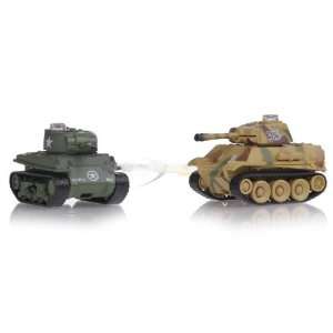   Control Interactive Combo Set German Panther & M4 Sherman Battle Tanks