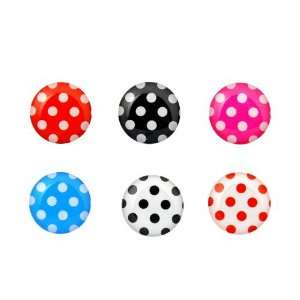  6 in 1 Pack Polka Dot Pattern Soft Home Button Stickers 