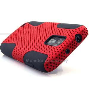 Red Black Apex Dual Layer Hard Case Gel Cover for Samsung Galaxy S 2 T 