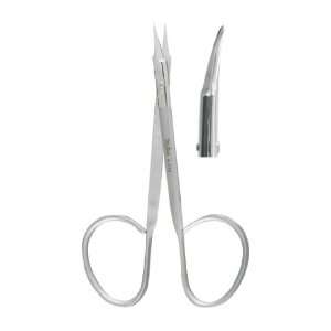   Scissors, 3 7/8 (9.8 cm), curved, sharp pointed tips, ribbon type
