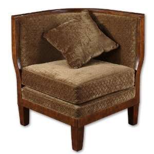  UT23009   Plush Sage Corner Chair with Cordinating Pillow 