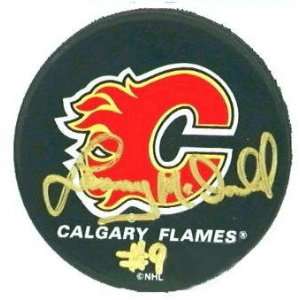 Lanny McDonald Autographed Calgary Flames Hockey Puck 