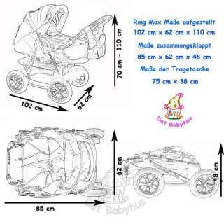 Luxus Kombi Kinderwagen Ring Max + Babyschale  