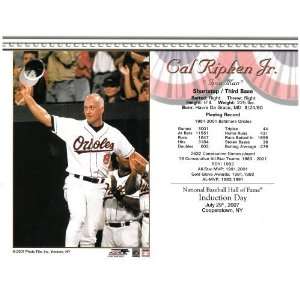   Cal Ripken Jr. Induction Card Waving to Crowd Sports Collectibles