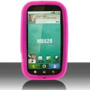  Pink Soft Silicon Skin Case Cover for Motorola MB520 Bravo 
