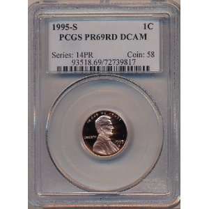  1995 S PCGS PR69RD DCAM Lincoln Cent 