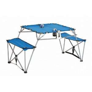  Portable Fold Up Table and Bench with Cupholders Backpack 