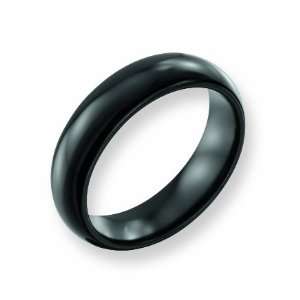  Titanium Black 6mm Band, Size 8.5 Chisel Jewelry