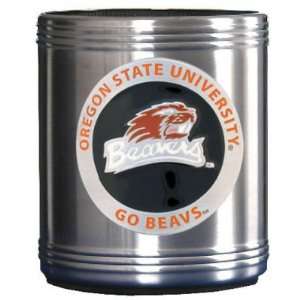   BEAVERS OFFICIAL LOGO PEWTER CAN COOLER 