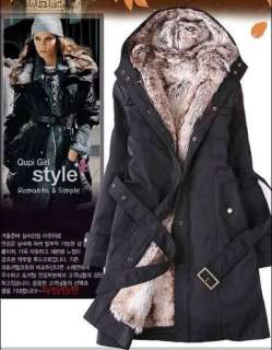 HOT 2011 NEW thicken Womens Outerwear Warm long zipper coat  