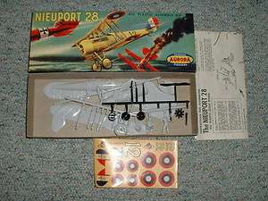 Aurora 1/48 WW1 Nieuport 28 1957 issue   Old kit  