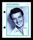 ROCK HUDSON KOBAL COLLECTION MOVIE STAR BIOGRAPHY CARD BY ATLAS