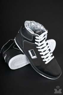FUBU LAY UP BLACK WHITE TRAINERS WAS £74.99 NOW £29.99  