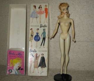Vintage Barbie Blonde Ponytail #3 W/ Original Box and All Accessories 