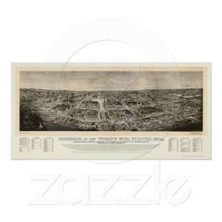 St. Louis,MO Worlds Fair Panoramic Map 1904a 52x25  