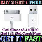 USB DATA SYNC LEAD CABLE FOR APPLE iPHONE 4G 4 4S 3G 3GS iPOD 