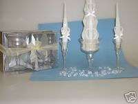 Wedding Unity Candle Holder Irridescent Glass,in Gft Bx  