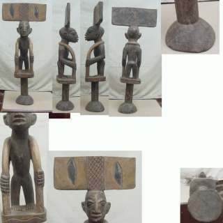 AFRICAN ART YURUBA MALE STATUE 23 3LBS NIGERIA  