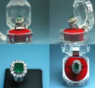 Wertvoller ca 3,10 ct Brillant Smaragd Ring mit Gutachten  