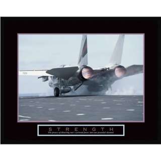 Strength Navy F 14 Tomcat Framed Motivational Poster  