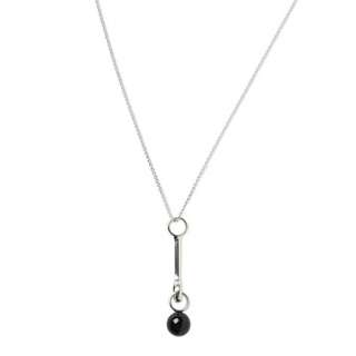 Sphere pendant with black agate gemstone   GEORG JENSEN   Necklaces 