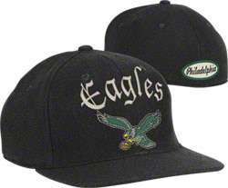 Philadelphia Eagles Vintage Hat Melton Wool Lifestyle Flat Brim Flex 