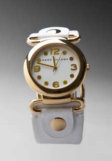 MARC BY MARC JACOBS Molly Watch in White/Gold  