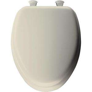   Elongated Closed Front Toilet Seat in Bone 113EC 006 at The Home Depot