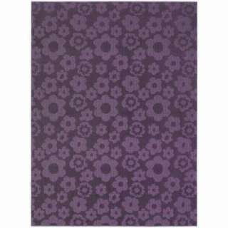 Garland Rug Flowers Purple 5 ft. x 7 ft. Area Rug CL 16 RA 0057 18 at 