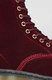 Dr. Martens The Page 8Eye Boot in Cherry Red Velvet  Karmaloop 