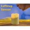 LED Echtwachs Kerze Lunartec Glow by Blow mit Luftzug Sensor, 10 cm