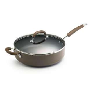 Rachael Ray 6 Qt. Nonstick Covered Deep Saute Pan in Chocolate 19650 