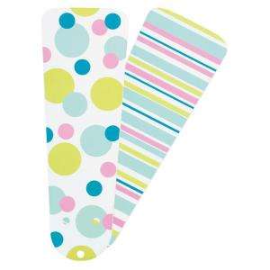 Hunter 17 13/32 in. Plywood Turquoise Dots/Stripes Reversible Mix and 