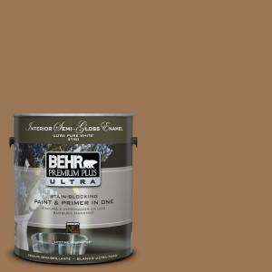 BEHR Premium Plus Ultra #UL130 5 Coco Rum Interior Semi Gloss Gallon 