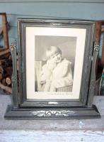 Vintage Swing Tilt Picture Frame w Girl & Doll Photo  