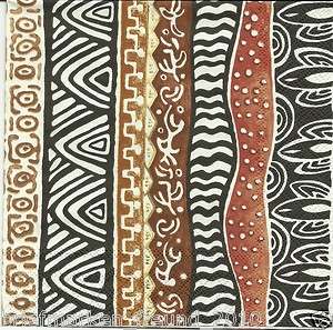 Servietten Napkins Afrika Afrikanische Muster African Stripes #262 