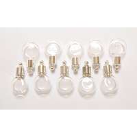 10 Vial Pendants (vials/ glass/ charms/ bottles) COGNAC  