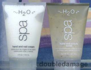New in Box! H2o Spa + plus 4pk Gift Set Hand Nail Cuticle scrub cream 