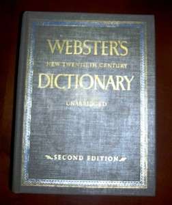Websters New Twentieth Century Dictionary Unabridged Second Edition 