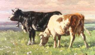   Mahagoni gemalt Kühe auf der Wiese zu lesen G. Bury Holland  