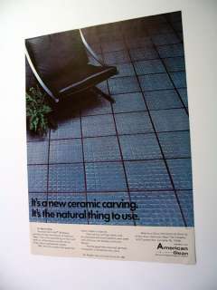 American Olean Terra Vitra Ceramic Tile 1970 print Ad  