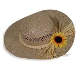 Damen Stroh Hut mit Sonnenblume Strohhut Sonnenblumenhut: .de 