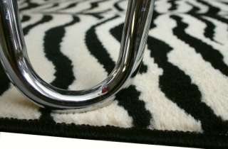 Teppich Läufer *Zebra Skin BF hellcreme / schwarz* Web Velours 80 cm 