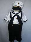   Boy & Toddler Sailor Formal Party Suit Outfits NAVY SZ: S,M,L 2T 3T 4T